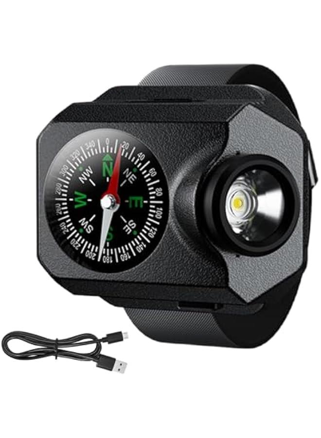 Wrist Light for Running | Wrist Flashlight | Flashlight Watch, Outdoor Wrist Light, Rechargeable Watch Flashlight, Waterproof Wrist Light, Night Walking Wrist Light, Running Wrist Light - Image 1