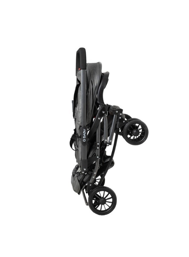 GBaby G Baby Nortour Wilder Lightweight Reversible Handle Travel Stroller, Grey - Image 4