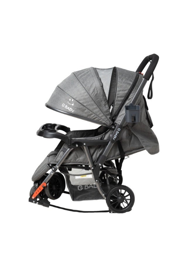 GBaby G Baby Nortour Wilder Lightweight Reversible Handle Travel Stroller, Grey - Image 3