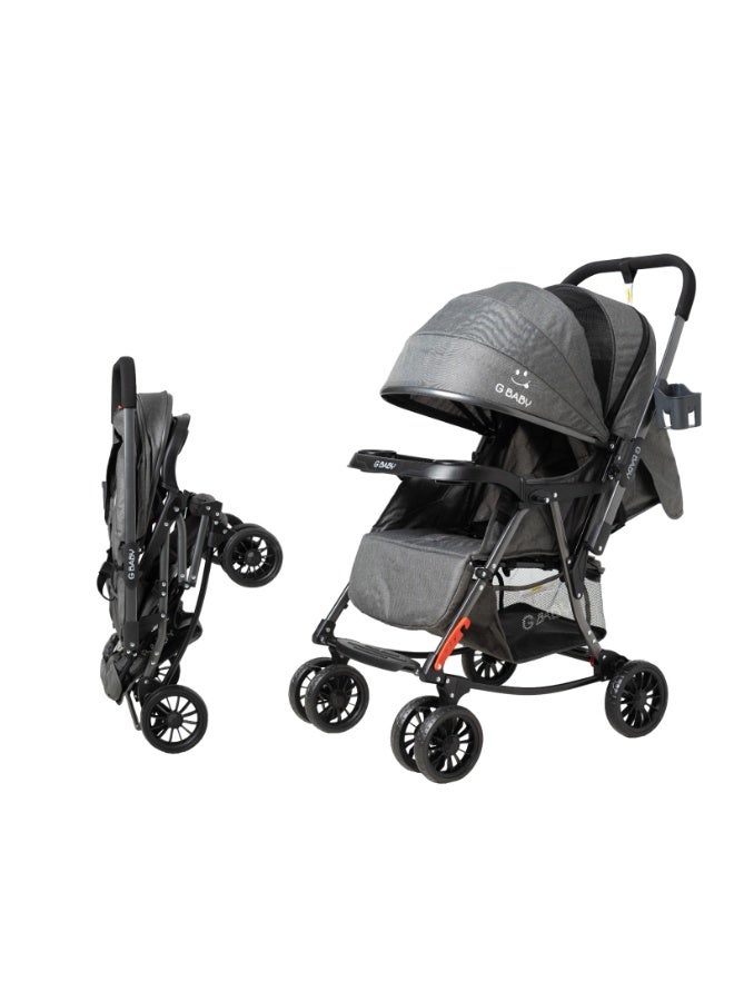 GBaby G Baby Nortour Wilder Lightweight Reversible Handle Travel Stroller, Grey - Image 2