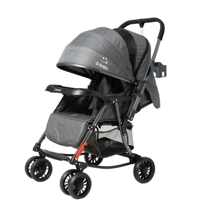 GBaby G Baby Nortour Wilder Lightweight Reversible Handle Travel Stroller, Grey - Image 1