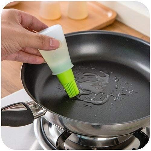 CELLEBII CELLEBII Silicon Oil Bottle Brush sauteing Baking or Grilling Frying BBQ Pen Cake Butter Bread Pastry Brush Bottle Cooking Oil Dispenser Kitchen Tools 1Pcs Multicolour  - Image 1