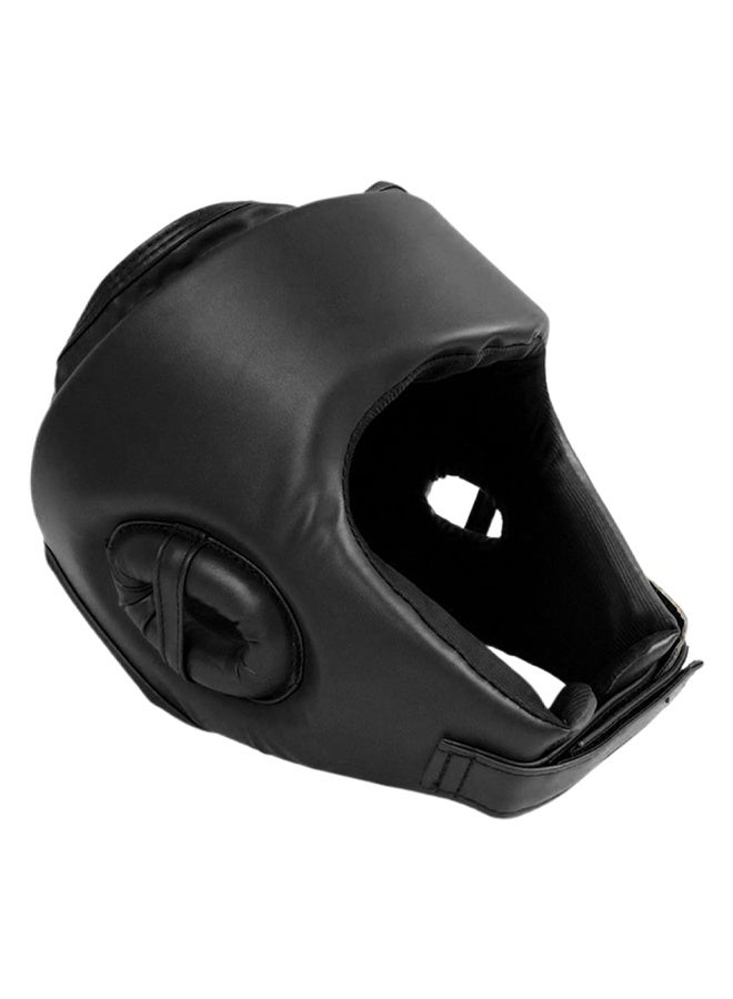 DUNISO Boxing Helmet Wrestling Training Helmet Professional Protective Training Supplies Adjustable Martial Arts Boxing Equipment Taekwondo Thickened Fighting Head Guard Black - Image 1