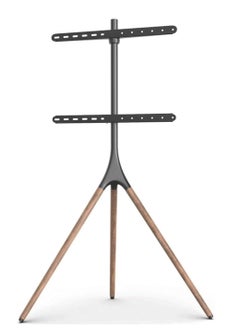 كوزارا حامل تلفزيون Artistic Easel Easel Studio مع قاعدة ثلاثية القوائم من خشب الجوز أسود  - Image 1
