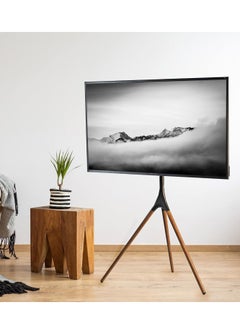 كوزارا حامل تلفزيون Artistic Easel Easel Studio مع قاعدة ثلاثية القوائم من خشب الجوز أسود  - Image 4