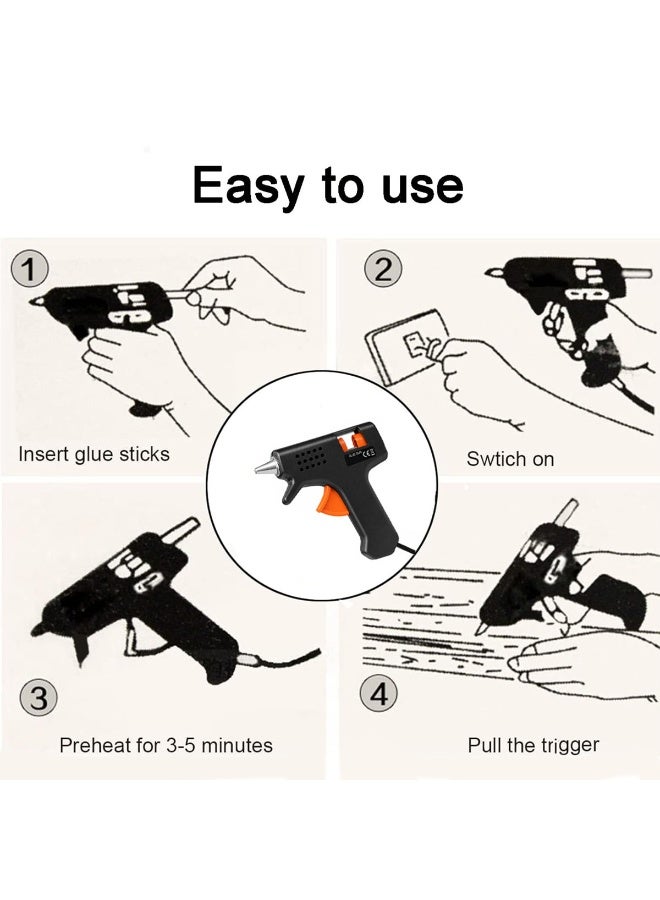 PRIMA Mini Hot Melt Glue Gun 7-25W 110-240V Electric Glue Gun for DIY Crafts Wood Paper Plastic Fabric Cardboard Quick Heating Precision Nozzle Home Repair School Projects Hobby Tool with UK Plug ERPC-PR-7W-25W. - Image 3