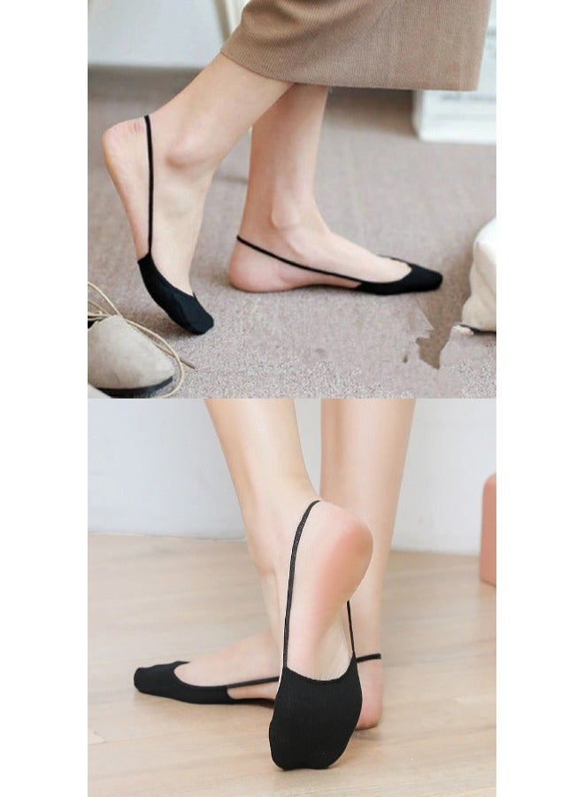 شيبشيب 4 أزواج من الجوارب النسائية قصيرة للغاية مع حزام خفي وبطانة نصفية للكعب - Image 4