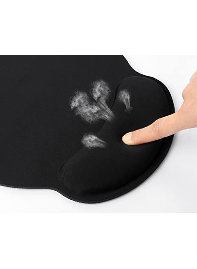 إي سي في في لوحة ماوس مريحة مع دعم مسند المعصم للوحة المفاتيح للألعاب، مجموعة دعم معصم لوحة المفاتيح من إسفنج الذاكرة غير القابل للانزلاق لسهولة الكتابة وتخفيف الألم - Image 4