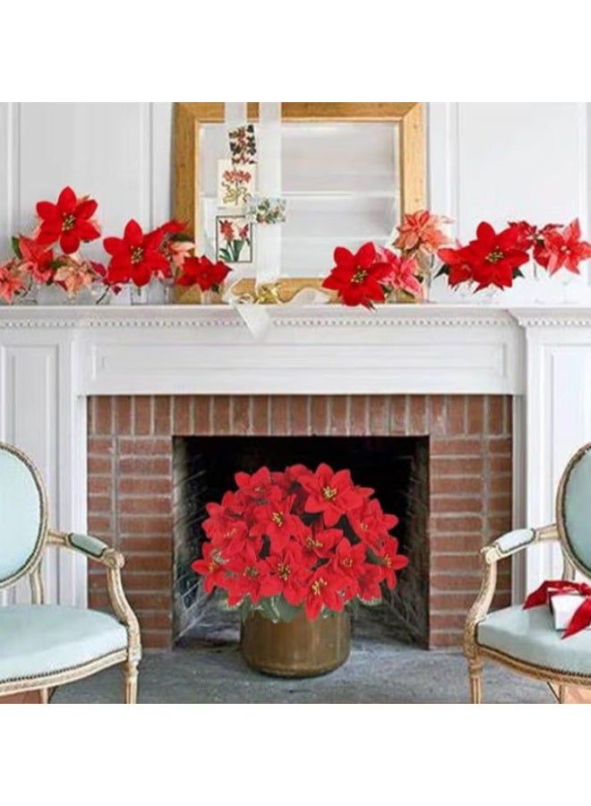 10 pieces - Christmas flowers - Image 2