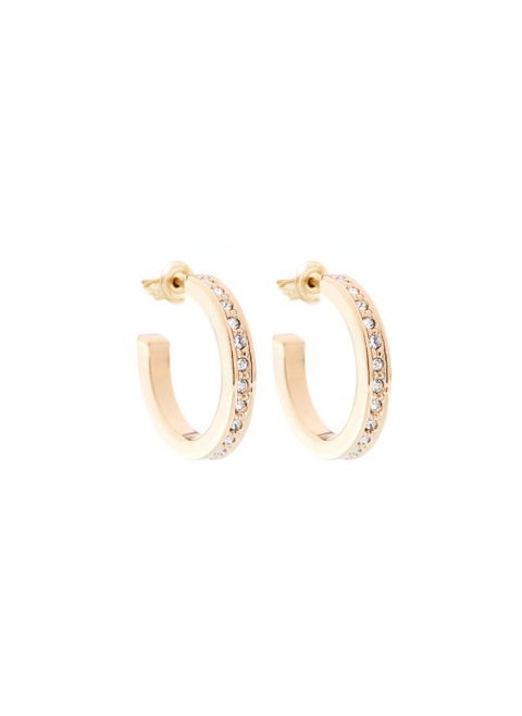 Small Crystal Hoop Earring