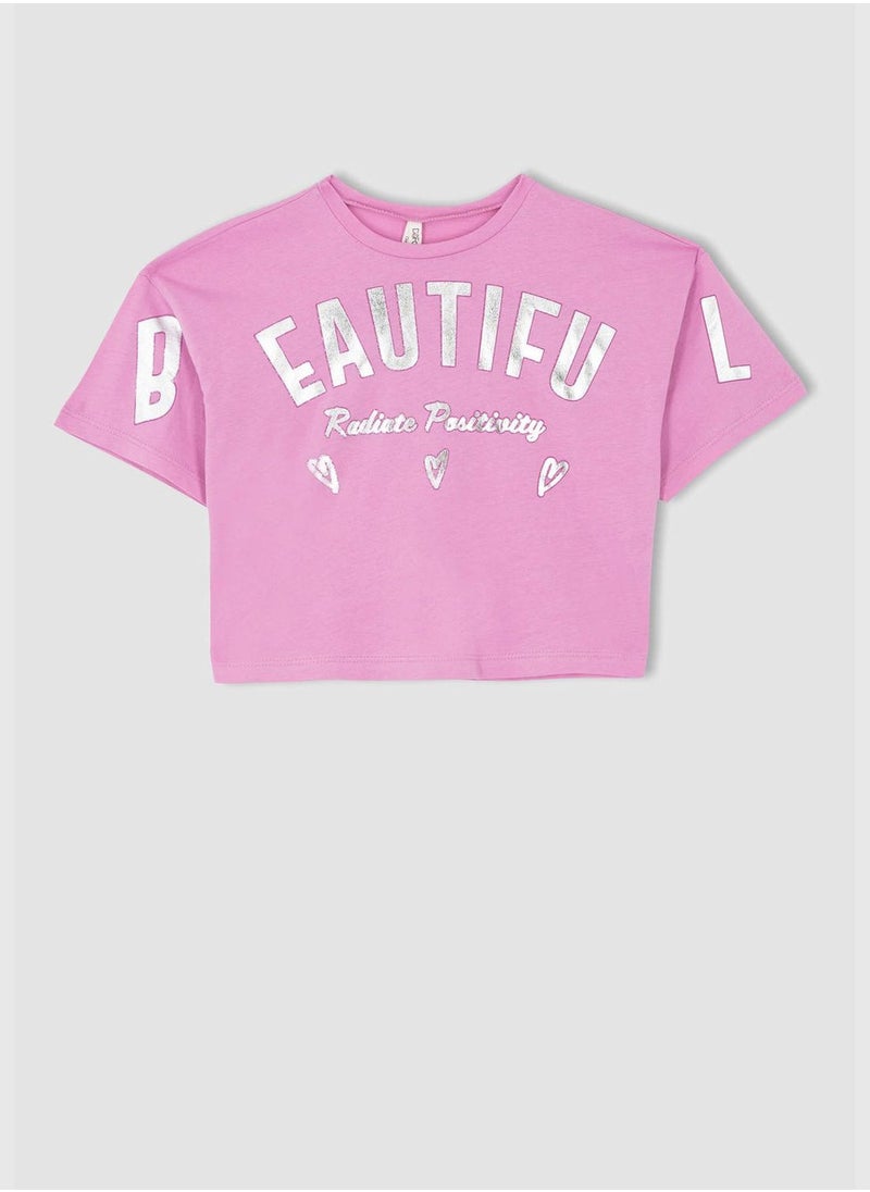 DeFacto - Girl Cropped Fit Short Sleeve Body - Image 1