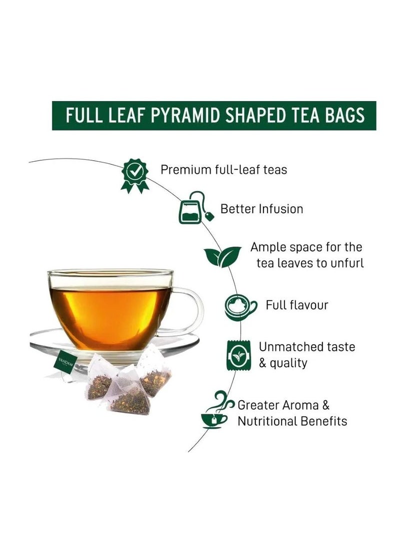 Vahdam - Vahdam Turmeric Spiced Herbal Tea Tisane, 30 G, 15 Tea Bags | Certified Organic| No GMO |Turmeric And Aromatic Spices Such As Cinnamon And Ginger. - Image 1