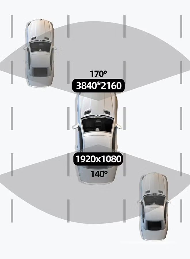 UHD 4K Dash Cam for Cars Front and Rear Dual Lens Front 3840*2160P Rear Lens Built-In WiFi G-Sensor With GPS Car DVR Video Recorder - Image 5