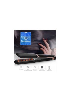 Generic Kemei Km-2212 Hair Straightener Straight Or Curling Iron - Black + Gift Bag dukan alaa  - Image 2