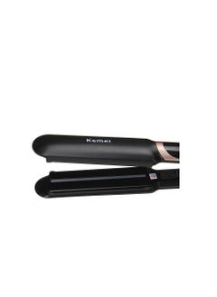 Generic Kemei Km-2212 Hair Straightener Straight Or Curling Iron - Black + Gift Bag dukan alaa  - Image 5