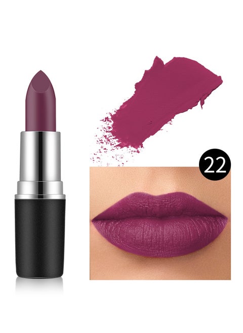Vibely Velvet Matte Lipstick: Rich, Bold Color with a Soft Matte Finish Waterproof, Long-Lasting & Flawless Velvet Lips, One Size 22#