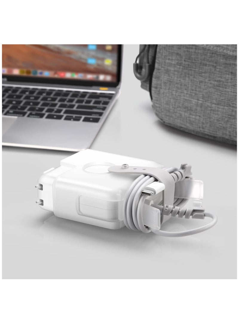 SYOSI - Travel Cord Organizer Compatible with Apple Macbook Charger, Protective Case for Magsafe 60W or USB C 61W 67W Power Adapter, Macbook Pro 13'' and 14'' (8-Core CPU) Cable Management Cord Winder - Image 1