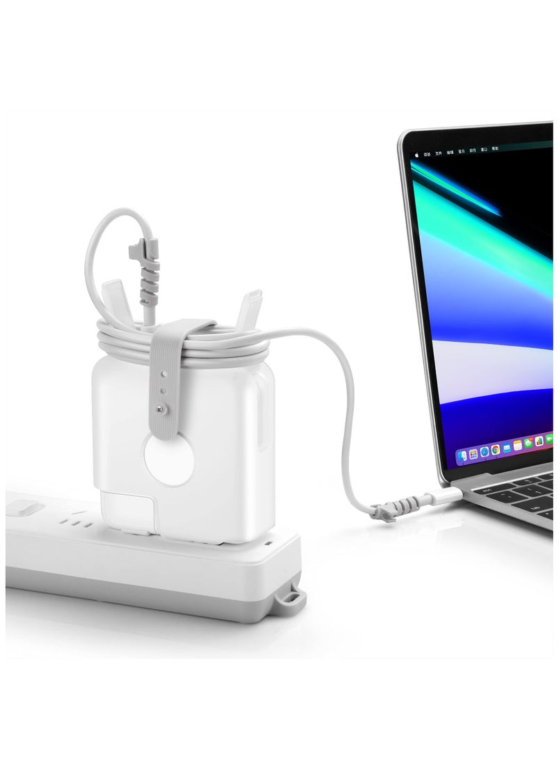 SYOSI - Travel Cord Organizer Compatible with Apple Macbook Charger, Protective Case for Magsafe 60W or USB C 61W 67W Power Adapter, Macbook Pro 13'' and 14'' (8-Core CPU) Cable Management Cord Winder - Image 1