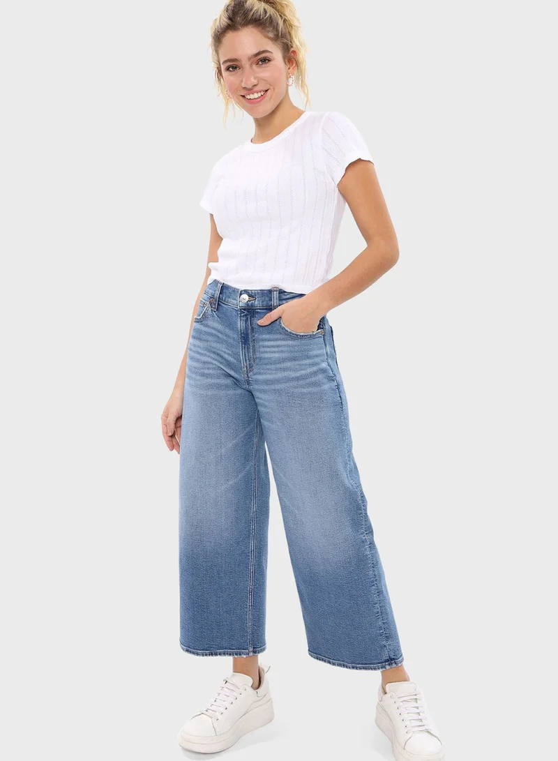 American Eagle Wide Leg Crop Jeans