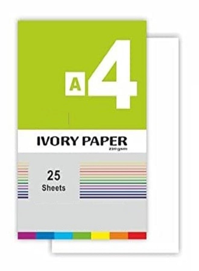 Your's Favourite A4 Size Ivory Sheets for Drawing, Sketching,Shading and Oil Pastels- 210 GSM, 11.5 inches x 8 inches x 0.1 inch, 50 Sheets (50) - Image 3