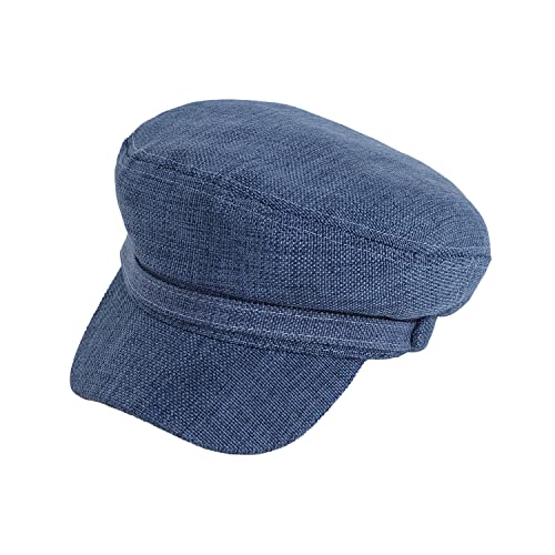 French Accent Men Solid Blue Bretan Cap for Outdoor Everyday Wear | UV Protection | Lightweight | | Quick-Drying | Fashion Casual Headwear Accessories for Men and Boys (2102) - Image 1