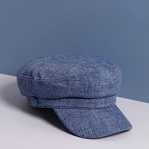 French Accent Men Solid Blue Bretan Cap for Outdoor Everyday Wear | UV Protection | Lightweight | | Quick-Drying | Fashion Casual Headwear Accessories for Men and Boys (2102) - Image 2