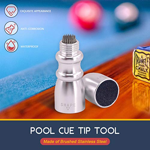 Hilitchi Multifunction Bowtie Snooker Billiard Pool Cue Tip Stick Shaper Repair Tools, 3 in 1 Tool - Shaper, Scuffer, Aerator - Image 3