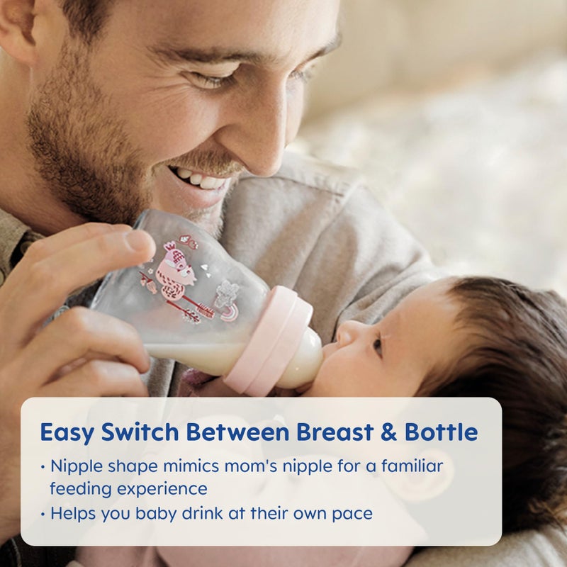 MAM Premium Glass Baby Bottles, Easy Switch Between Breast and Bottle, Feel Good Slow Flow, Newborn Essentials Must Have, 0+ Months, BPA Free, 6oz, Boy, 1 Pack - Image 4