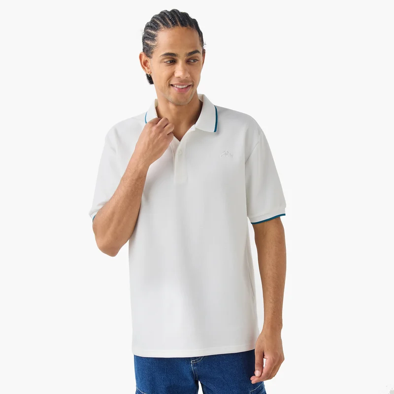 كابا Kappa Logo Embroidered Polo T-shirt with Short Sleeves