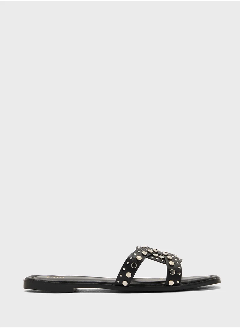 ELLA Studded Flat Sandal