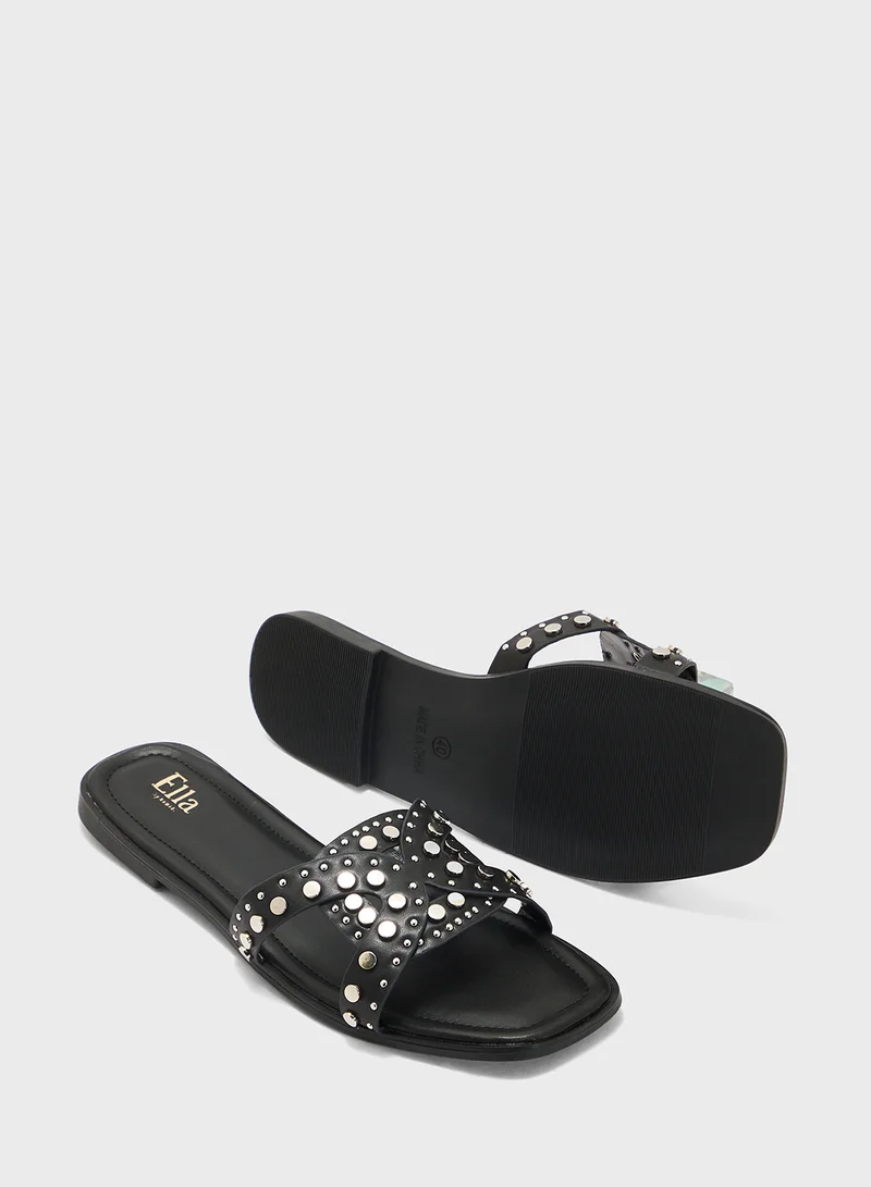 ELLA Studded Flat Sandal