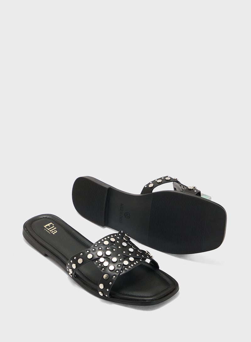 ELLA Studded Flat Sandal  - Image 3