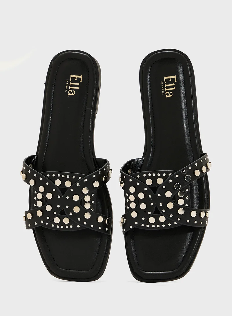 ELLA Studded Flat Sandal