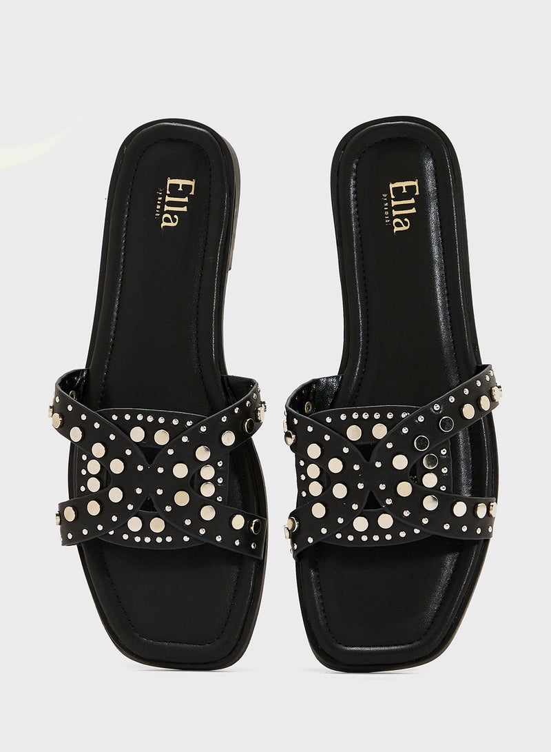 ELLA Studded Flat Sandal  - Image 4