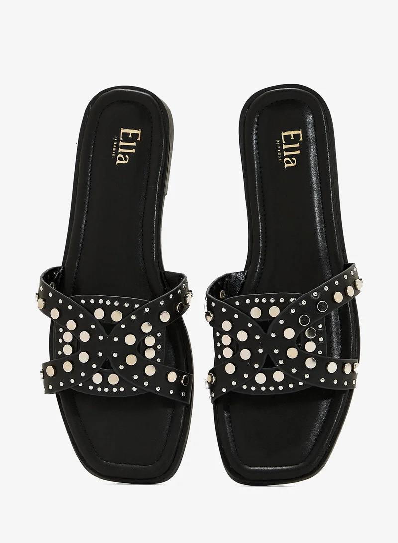 ELLA Studded Flat Sandal