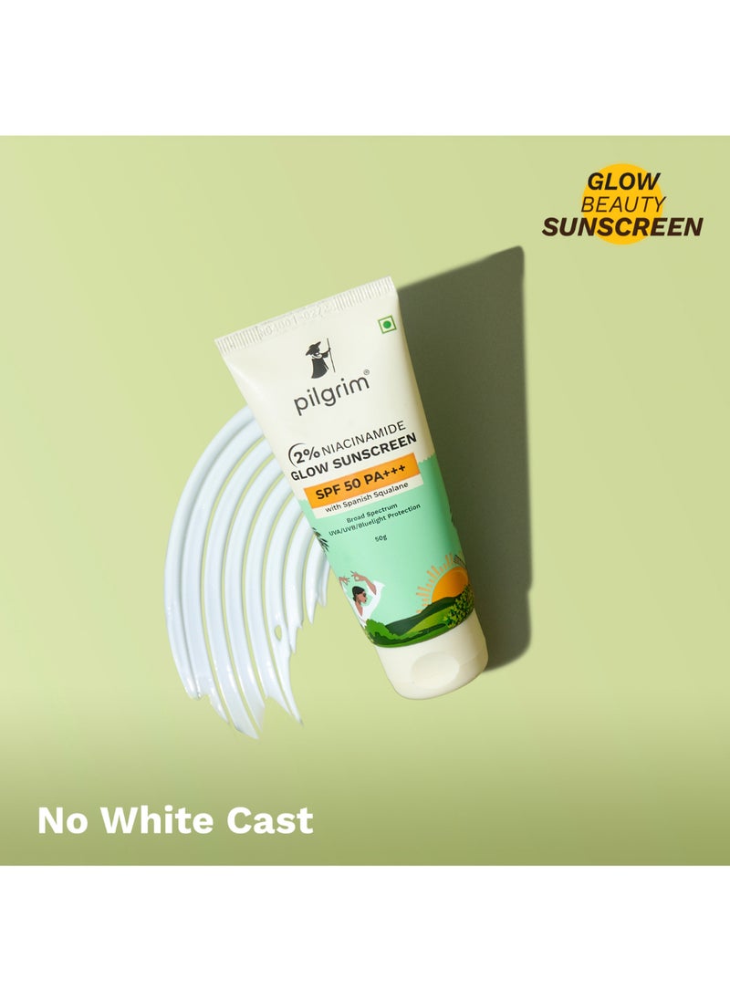 PILGRIM Pilgrim 2% Niacinamide Glow Sunscreen SPF50 PA+++ 50g  - Image 4