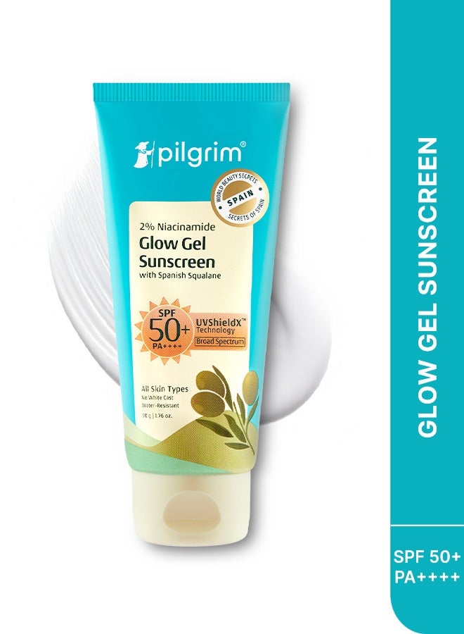 بيلجريم واقي شمس متوهج يحتوي على 2% نياسيناميد بعامل حماية من الشمس 50 PA+++ 50 جم - Image 1