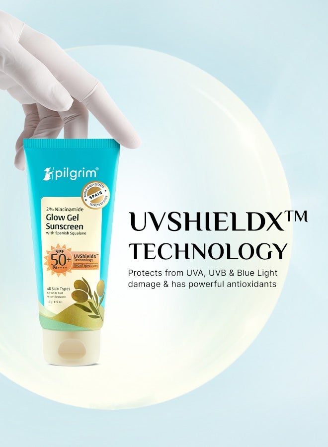 بيلجريم واقي شمس متوهج يحتوي على 2% نياسيناميد بعامل حماية من الشمس 50 PA+++ 50 جم - Image 3
