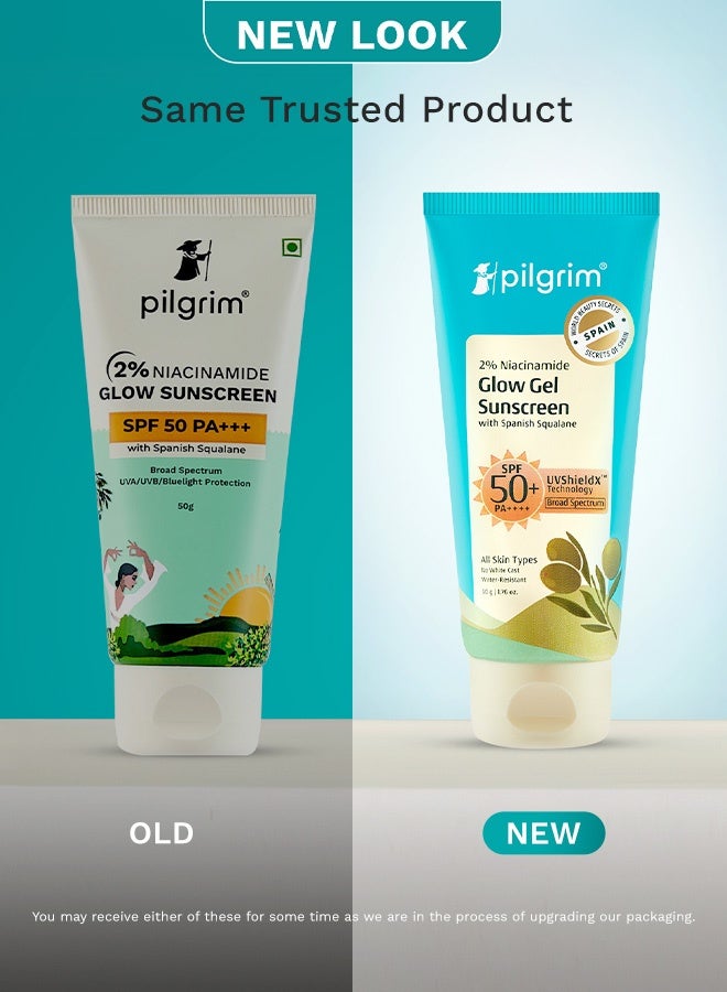 بيلجريم واقي شمس متوهج يحتوي على 2% نياسيناميد بعامل حماية من الشمس 50 PA+++ 50 جم - Image 2