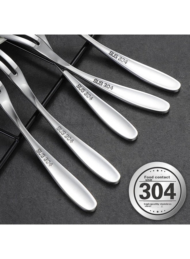 MAX COOK (ماكس كوك) شوكات فواكه من الفولاذ المقاوم للصدأ 304، شوكات حلوى، شوكات كعكة القمر، مجموعة مكونة من 5 قطع، Mcgc795 - Image 4