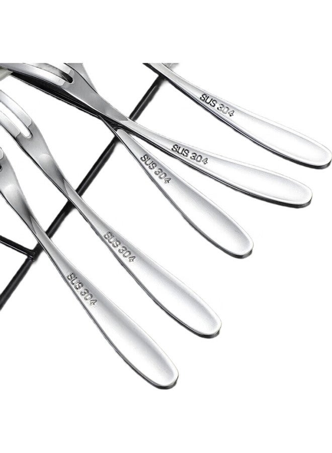 MAX COOK (ماكس كوك) شوكات فواكه من الفولاذ المقاوم للصدأ 304، شوكات حلوى، شوكات كعكة القمر، مجموعة مكونة من 5 قطع، Mcgc795 - Image 3