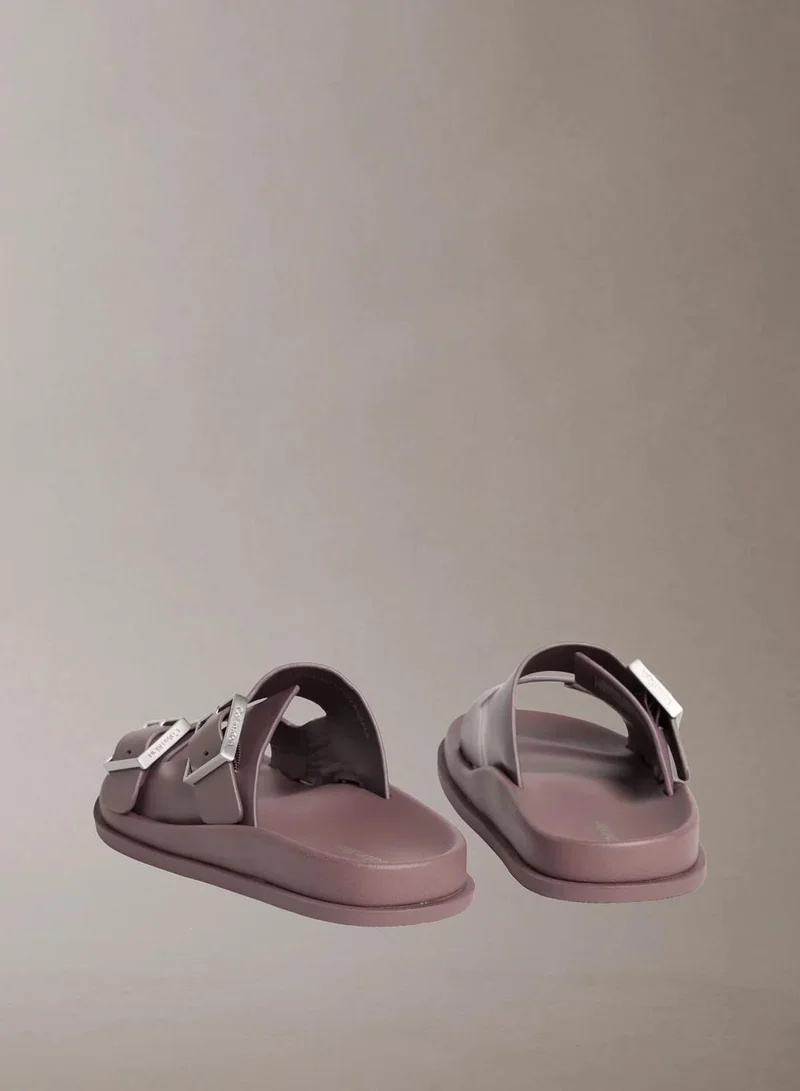 Calvin Klein Peppercorn Double Buckle City Sandal for Women | Best Price UAE