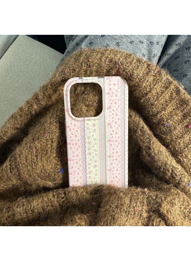 NIBEMINENT Striped Pink Floral Protective TPU Case Cover For IPhone 15 Pro - Image 3