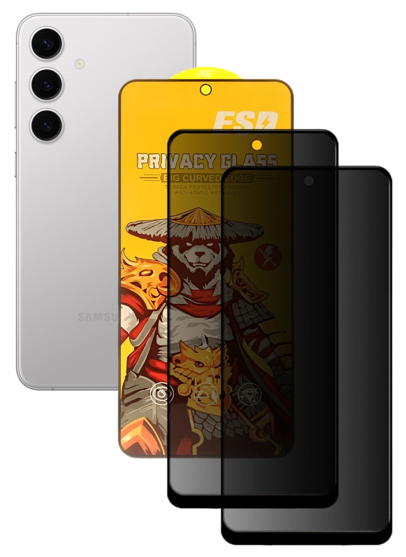 ESD 2 Pieces Tempered Dustproof Privacy Glass Screen Protector Compatible For Samsung Galaxy S24 Plus - Image 1