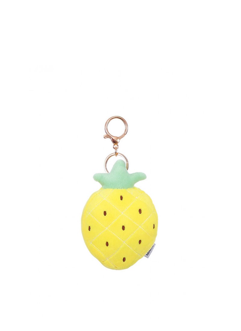 Pineapple shape keychain yellow 10 cm