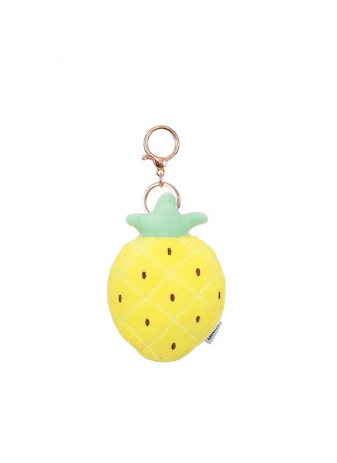 Pineapple shape keychain yellow 10 cm