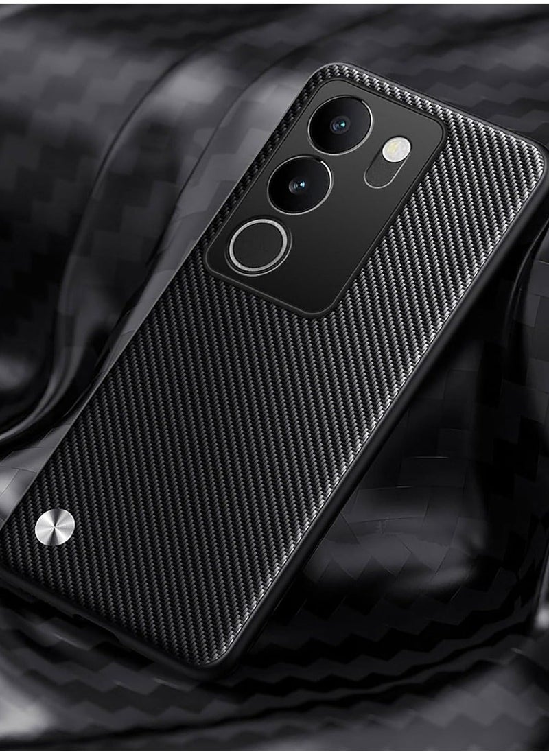 Arabest - Case Compatible with VIVO V29 5G, PU leather + Hard PC Cover, Special Leather Texture Phone Case, Anti-Fingerprint, Anti-Scratch - black - 1 - Image 1