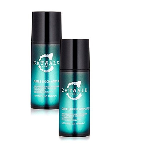 Catwalk by TIGI Curls Rock Amplifier - Premium Curly Hair Cream - For Curl Hold & Frizz Protection - For Wavy & Curly Hair - Finish on Wet Hair & Air Dry - 3.82 fl oz (2 Pack)