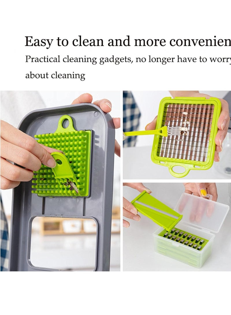 22 Pack Vegetable Chopper Slicer with Container Kitchen Slicer Dicer for Onion Etc with Egg Separator Hand Guard Shredder for Onion Potato Fruit - 13 Blades - Image 4