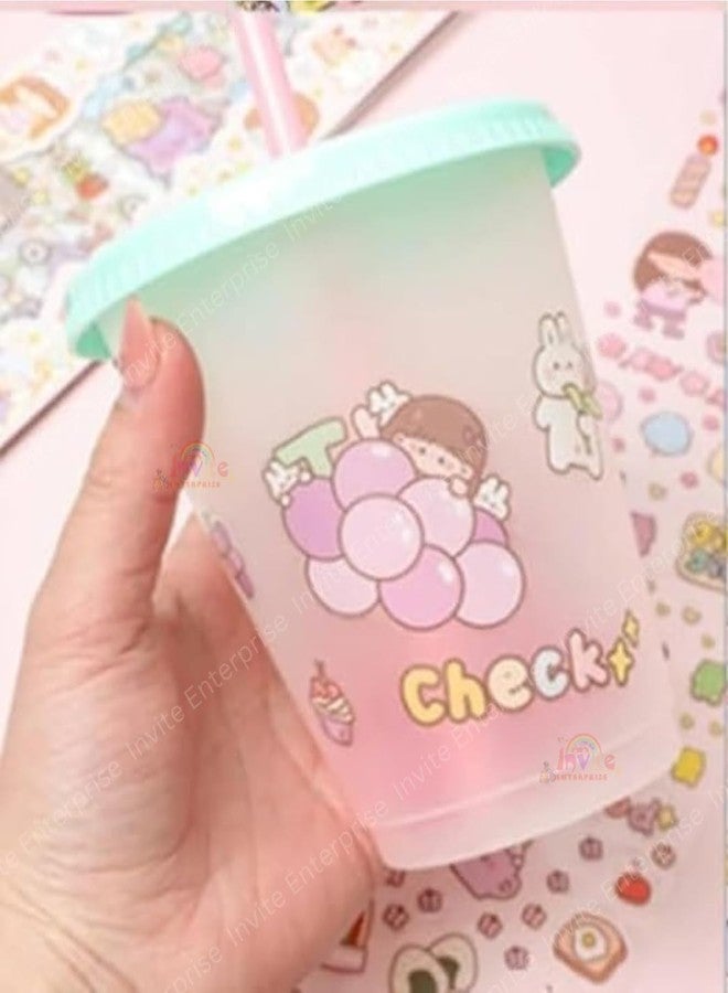 Funspark Cute Colourful 8 Sheet Kawaii Sticker Set – Cartoon Girl, Sweet & Pastel Self-Adhesive Decorative Stickers for Kids Scrapbook, Diary, Planner & DIY Crafts - Image 5
